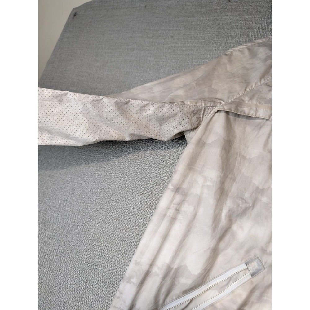 Lululemon Windbreaker Jacket Womens 8 Beige Polyester Hooded Reflective Print - Picture 5 of 8